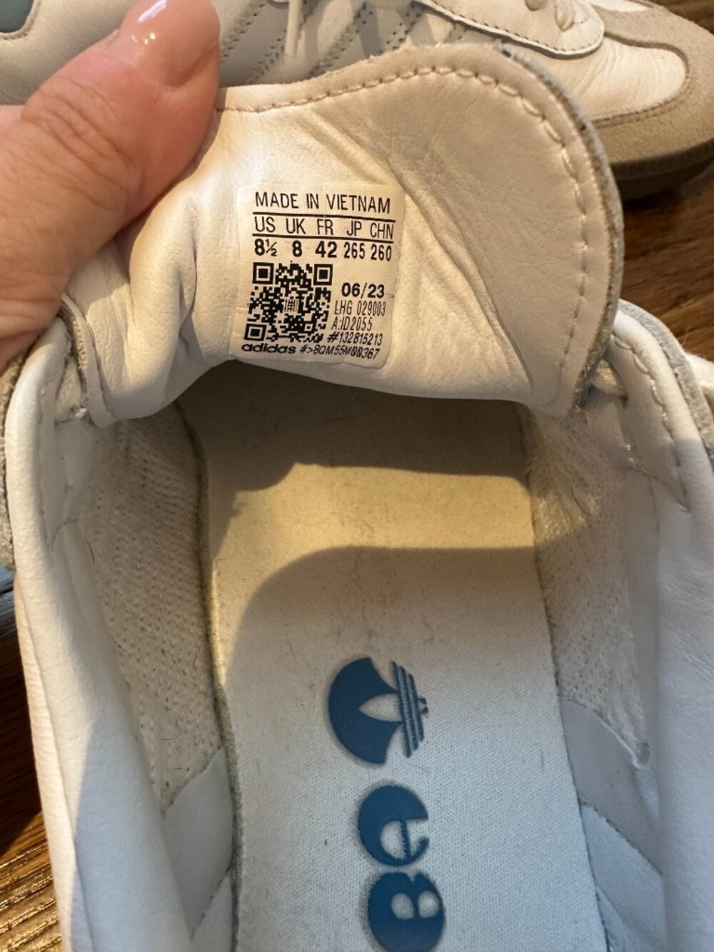 adidas SAMBA OG Sneakers in White-Halo Blue - Picture 9 of 13